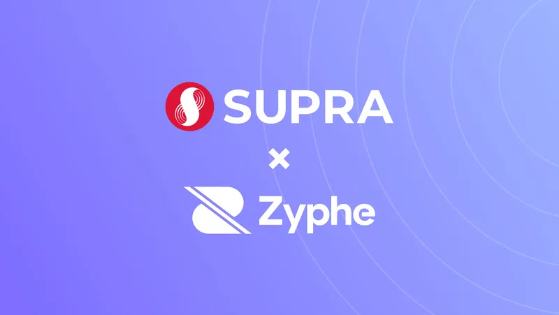 An illustration of the Supra logo with the Zyphe logo.