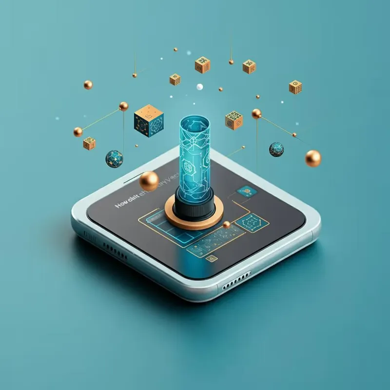 Blockchain identity verification illustration