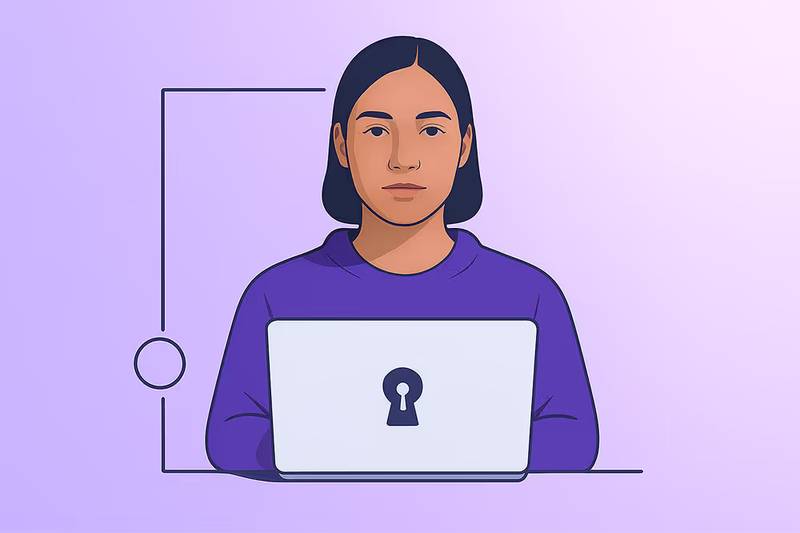 A woman doing a kyc verification.