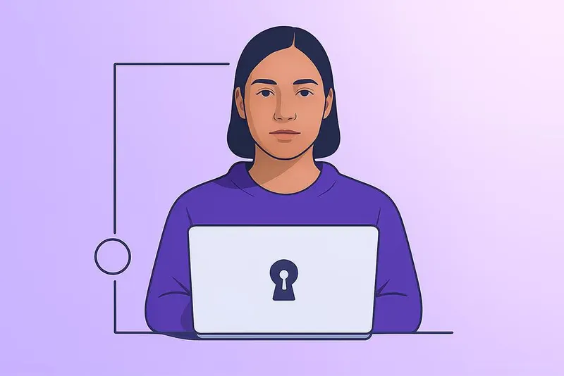 A woman doing a kyc verification.