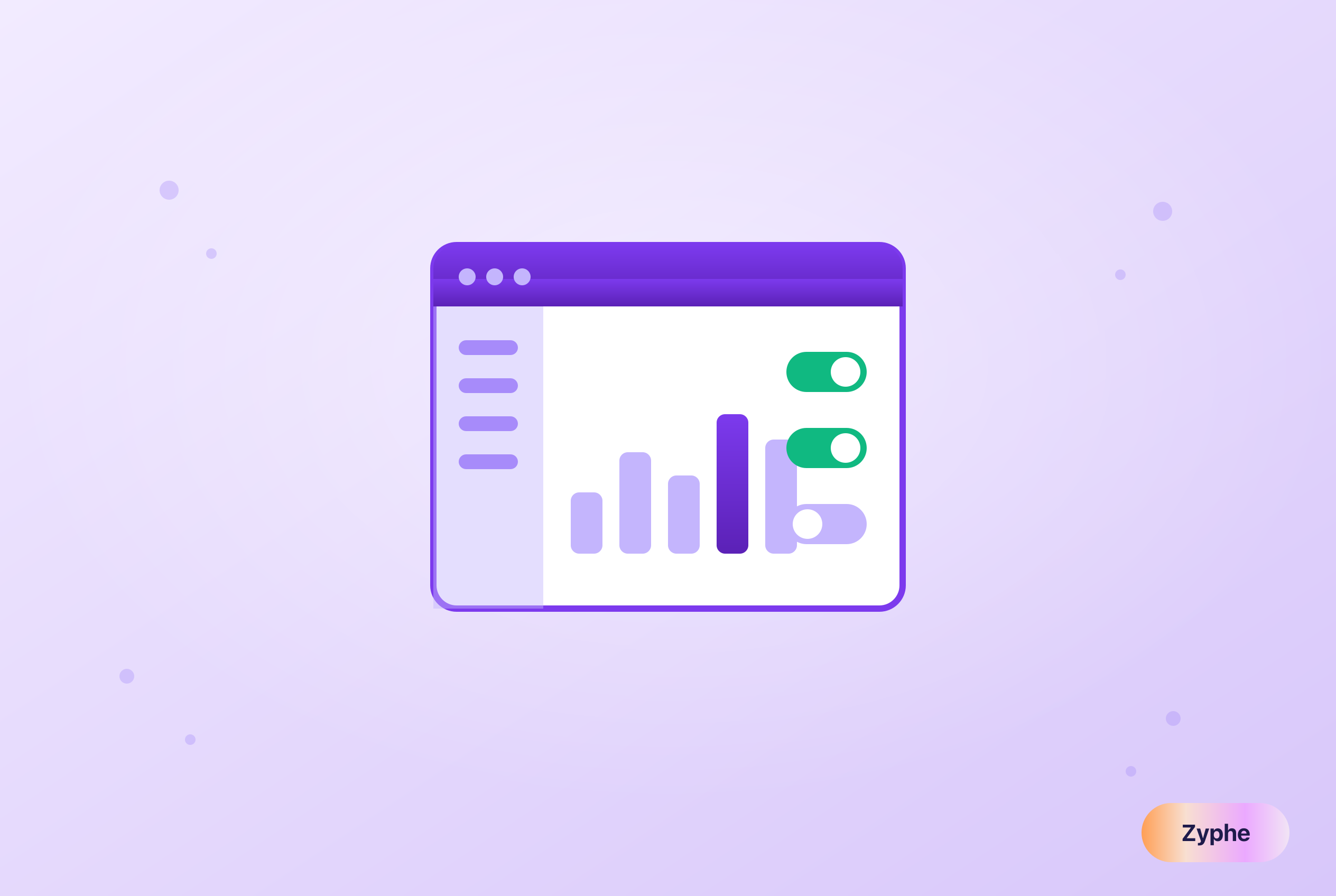 Monitoring console with rule toggles and an alert trend chart, representing AML compliance software