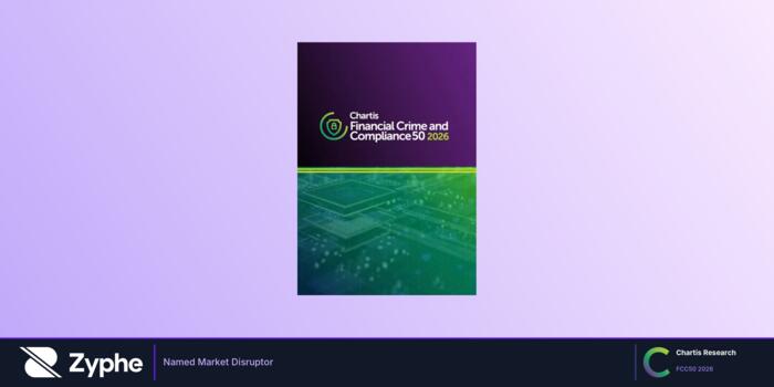 Zyphe FCC50 2026 Market Disruptor recognition by Chartis Research
