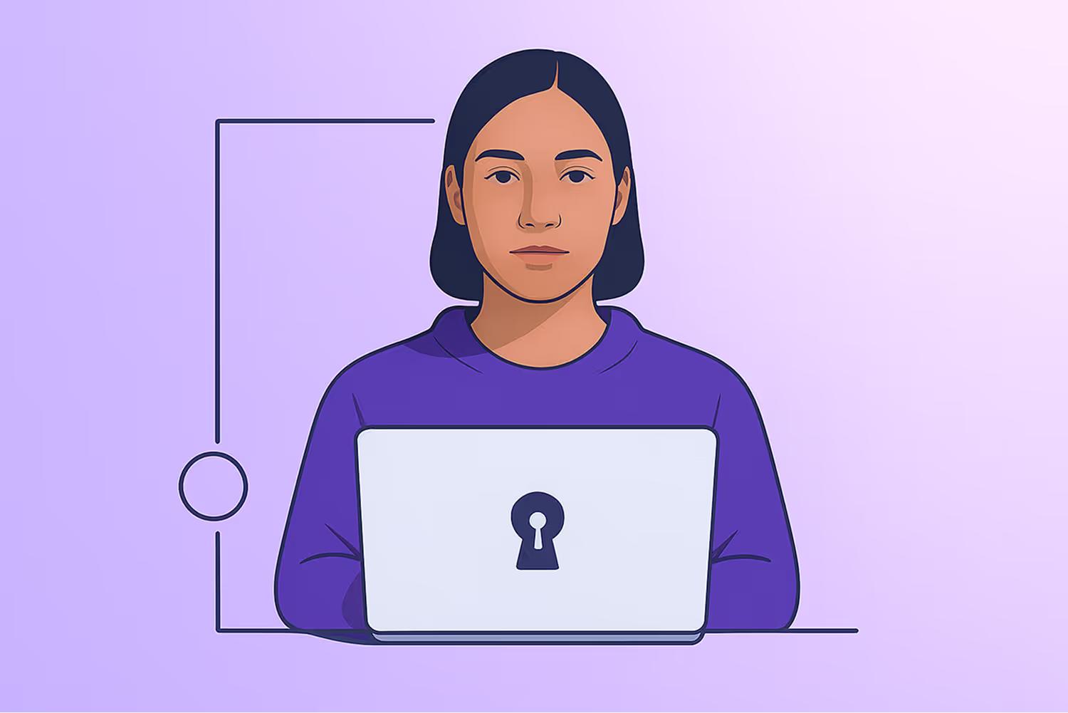 A woman doing a kyc verification.