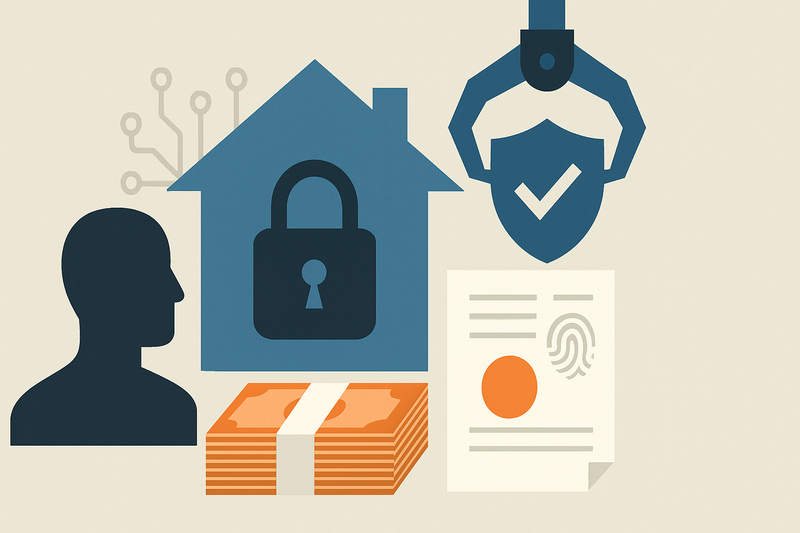 Editorial illustration for the article "AUSTRAC mortgage fraud findings: Operation Claw puts lenders on notice".