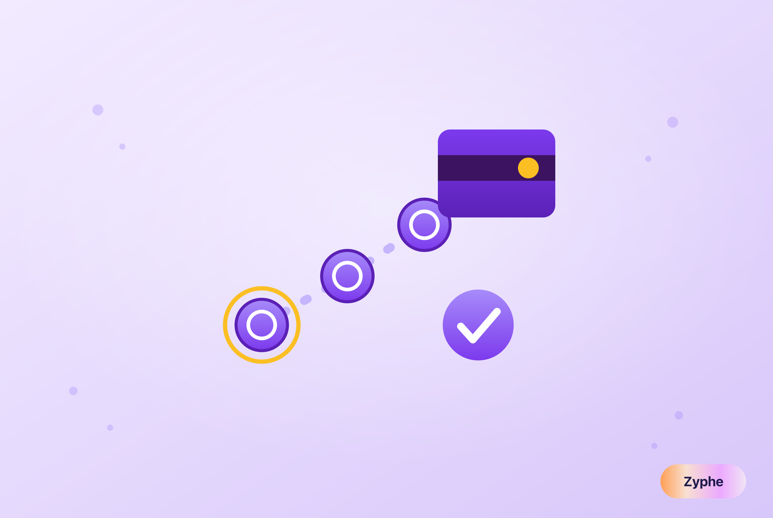 Coins traced back along a dotted trail to a circled origin, representing source-of-funds verification