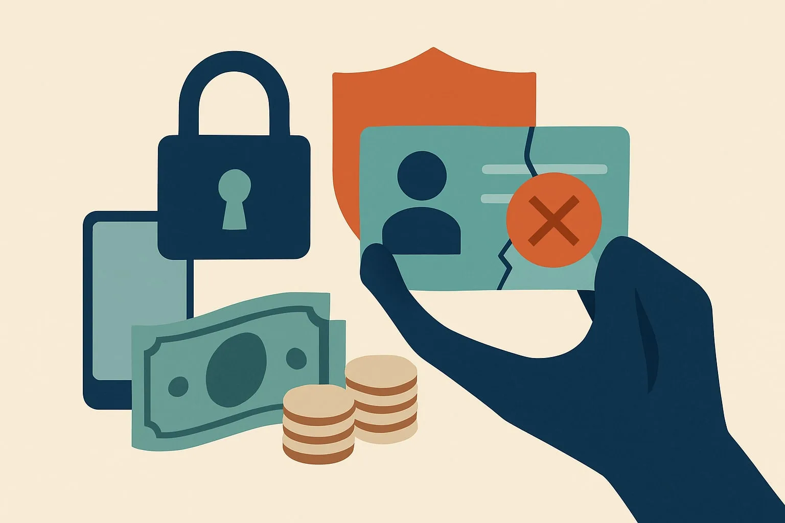 Editorial illustration for the article "Discord's Global Age Verification Push Hits a Trust Wall After 70,000 IDs Were Breached".