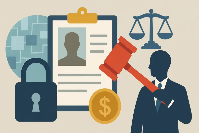 Editorial illustration for the article "The Fed's risk-based AML program rule: a higher bar for BSA citations".