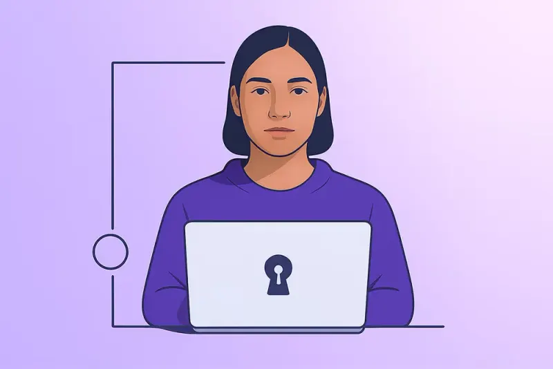 A woman doing a kyc verification.