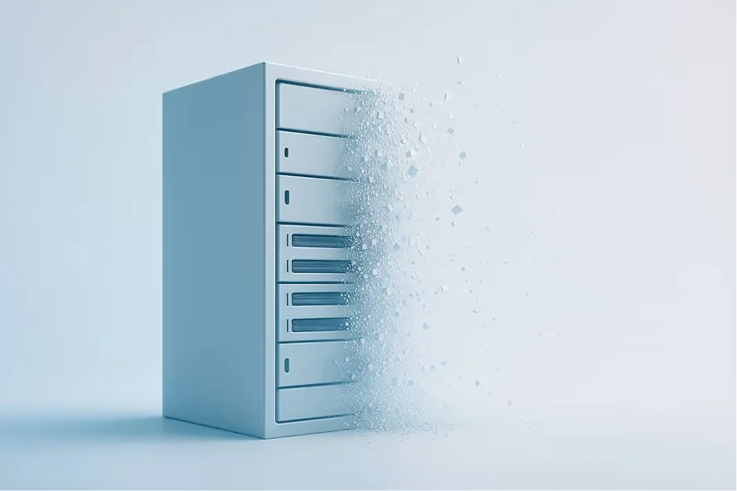 An image of the Coinbase logo broken after 2025 Coinbase data breach.