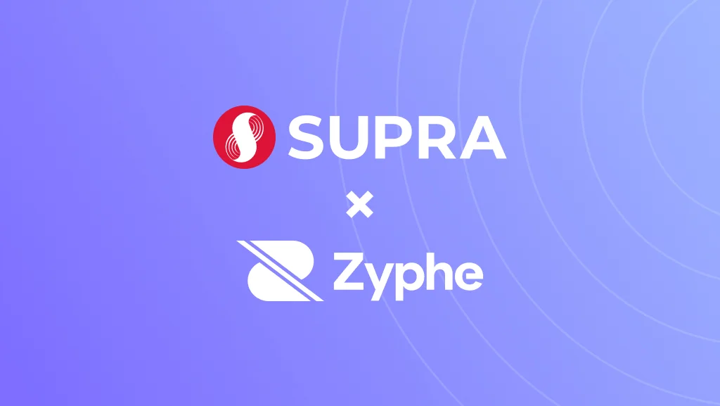 An illustration of the Supra logo with the Zyphe logo.