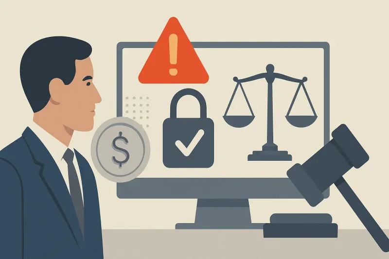 Editorial illustration for the article "Merrill's third SEC SAR penalty is a transaction monitoring calibration failure".