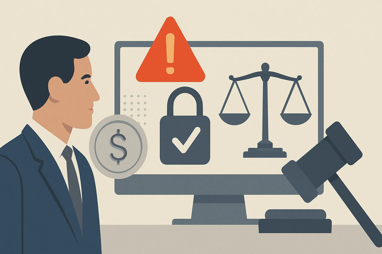 Editorial illustration for the article "Merrill's third SEC SAR penalty is a transaction monitoring calibration failure".