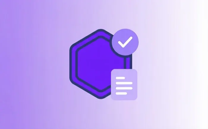 VASP KYC compliance icon — crypto token with checkmark badge representing MiCA and FATF Travel Rule certification for virtual asset service providers