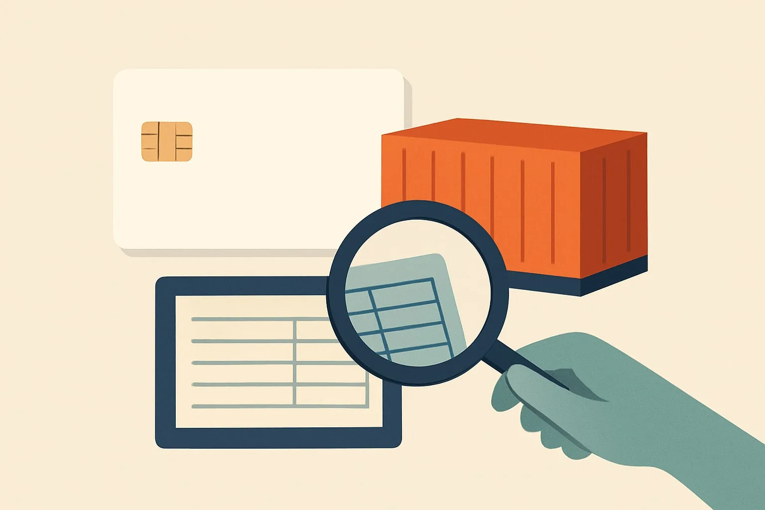 Editorial illustration for the article "The American Express AML penalty: $350 million for a card bank that assessed its deposits".