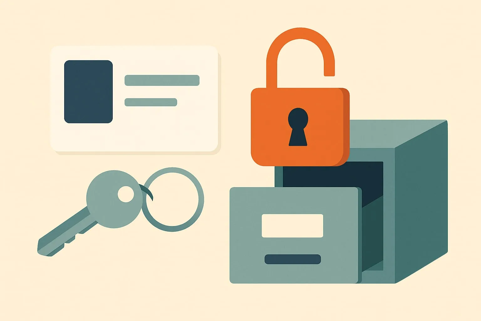 Editorial illustration for the article "The Florida DMV data breach: one police login put driver license document images at risk".