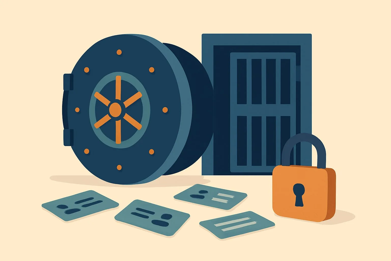 Editorial illustration for the article "The Korea financial data breach: 16 firms, 100,000 records and a security overhaul".