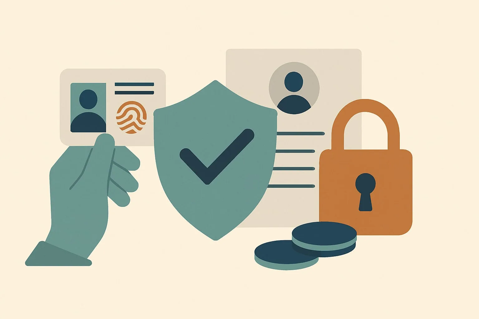 Editorial illustration for the article "SEC's Peirce backs zero-knowledge KYC: what the CIP rule still requires".